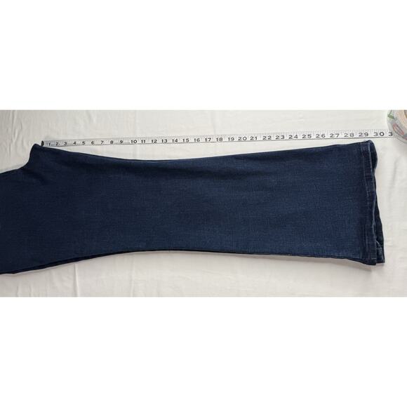 NYDJ Size 14 Billie Mini Bootcut Jeans Hip Zip Button 5 Button Dark Wash - Picture 10 of 11